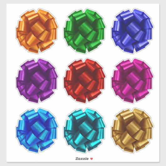 9クラッシュプルーフギフトラップ弓の郵送キスカット シール (シート)