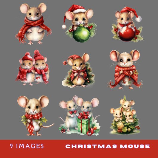 9クリスマスマウスのカスタムカットのビニールシール シール