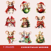 9クリスマスマウスのカスタムカットのビニールシール シール