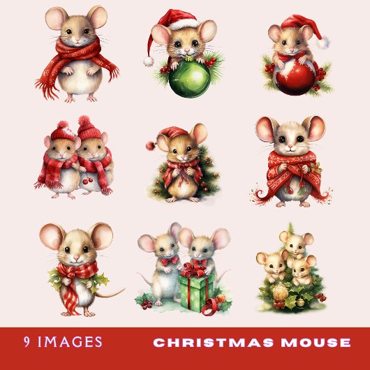 9クリスマスマウスのカスタムカットのビニールシール シール