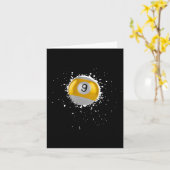 9クールボール9プールビリヤード絵を描(ばちゃばちゃ)跳ねるBil カード (黄色い花)