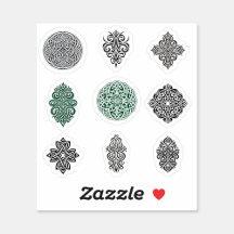 9ケルトデザインカットビニールシール