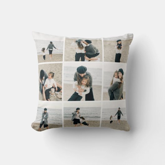 9シンプル枚の写真のカスタム装飾用クッション クッション (正面)