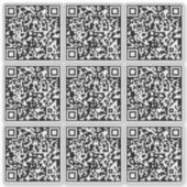 9スキャン可能なQRコードを瞬時に透明に作成 シール (正面)