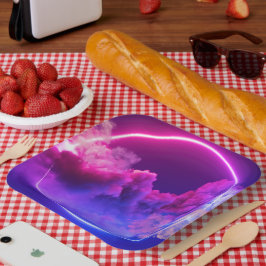 9スタイリッシュ"ツイスト付き正方形紙プレート ペーパープレート