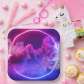 9スタイリッシュ"ツイスト付き正方形紙プレート ペーパープレート (パーティー)