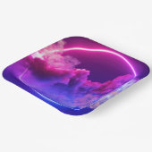 9スタイリッシュ"ツイスト付き正方形紙プレート ペーパープレート (傾斜あり)