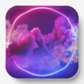 9スタイリッシュ"ツイスト付き正方形紙プレート ペーパープレート (正面)