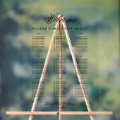 9テーブルシンプル透明結婚シーティングチャート アクリルサイン (ニュートラル)