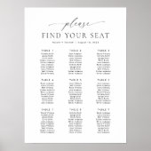 9テーブル席の座席表を見つける ポスター (正面)