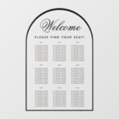 9テーブル座席表 – 透明アーモダンチ ウィンドウサイン (シート)