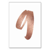 9テーブル番号白色メタリックピンクローズ金ゴールド テーブルナンバー (裏面)