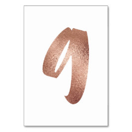 9テーブル番号白色メタリックピンクローズ金ゴールド テーブルナンバー