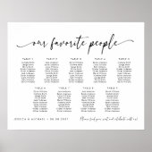 9テーブル私たちお気に入りのの人の座席図プラン ポスター (正面)