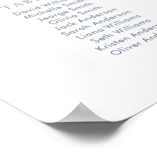 9テーブル私たちお気に入りのの人の座席表 ポスター (角)