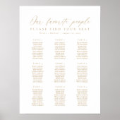 9テーブル私たちお気に入りのの人の座席表 ポスター (正面)