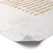 9テーブル結婚シーティングチャートピンクマグノリア大理石 ポスター (角)