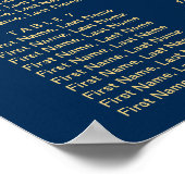 9テーブルBurgundyフローラ結婚の座席表 ポスター (角)