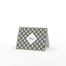 9パカッコいいッチキルトパターンノートカード