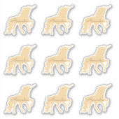9パーソナライズされたダイカットシールのユニコーンセット シール (正面)