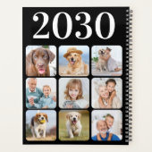 9パーソナライズされたフォトコラージュトレンディーペリウィンクル プランナー手帳 (裏面)