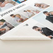 9パーソナライズされたフォトコラージュ白黒 シェルパブランケット (3/4)