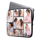 9パーソナライズされたフォトコラージュ電子バッグ ラップトップスリーブ (正面左)