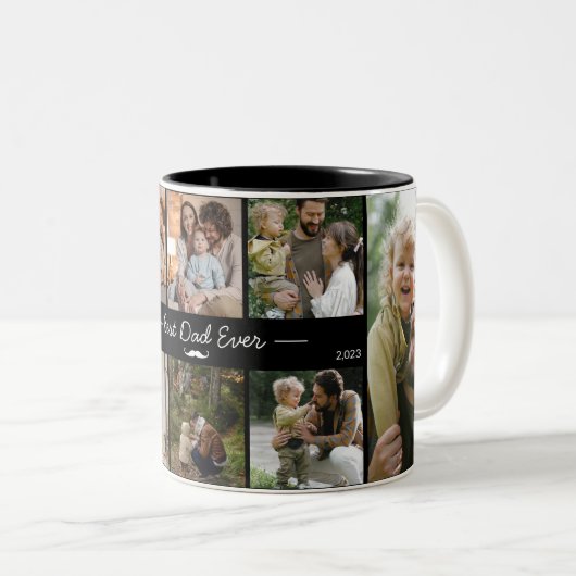 9パーソナライズされた写真最高のダディー・エバー・ファーザー・デイ ツートーンマグカップ (正面右)