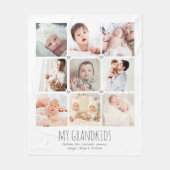 9パーソナライズされた枚の祖父の毛布 フリースブランケット (正面)