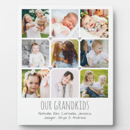 9パーソナライズされた枚の祖父母の額 フォトプラーク