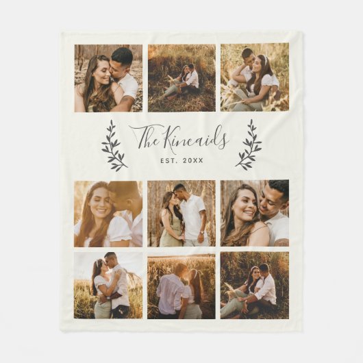 9パーソナライズされた枚カラー フリースブランケット (正面)