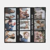 9パーソナライズされた枚カラー フリースブランケット (正面(横))