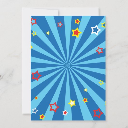 9パーティの招待状のサーカス誕生日 招待状 (裏面)