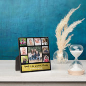 9ファミリーフォトコラージュ引用文ブラック&金ゴールド フォトプラーク (インサイチュ)