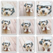 9フォトインスタグラムコラージュ – 9個 シール (正面)