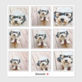 9フォトインスタグラムコラージュ – 9個 シール (シート)