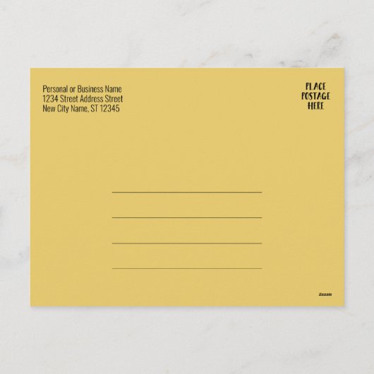 9フォトオフセッはっきりしたトメリー- – 黒と金ゴールド- シーズンポストカード (裏面)