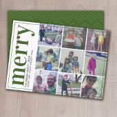 9フォトオフセットはっきりした- メリー – オリーブグリーン –  シーズンカード