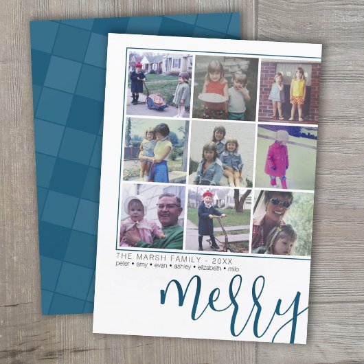 9フォトオフセット – はっきりしたスクリプメリート – ダークブルー シーズンカード