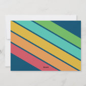 9フォトオフセット – はっきりしたメリークリスマスレトロストライプ シーズンカード (裏面)