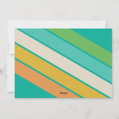 9フォトオフセット – はっきりしたメリークリスマスレトロストライプ シーズンカード (裏面)