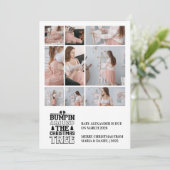 9フォトクリスマスツリー妊娠のお知らせ シーズンカード (スタンド正面)