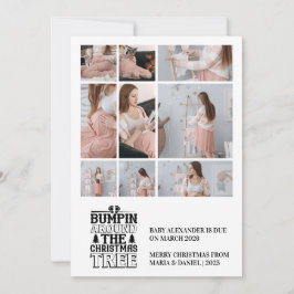 9フォトクリスマスツリー妊娠のお知らせ シーズンカード