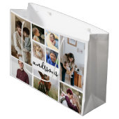 9フォトコラージファミリー抱き枕 ラージペーパーバッグ (正面アングル)