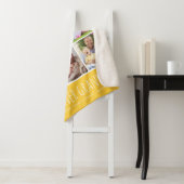 9フォトコラージュとグランドキッズの名前 |黄色 シェルパブランケット (インサイチュ)