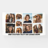 9フォトコラージュのミニマル – 白黒グリッド 横断幕 (横)