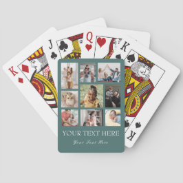 9フォトコラージュまたはコラージュとスクリプト文字緑 トランプ