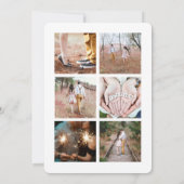 9フォトコラージュエレガントラモダングの結婚書道 招待状 (裏面)