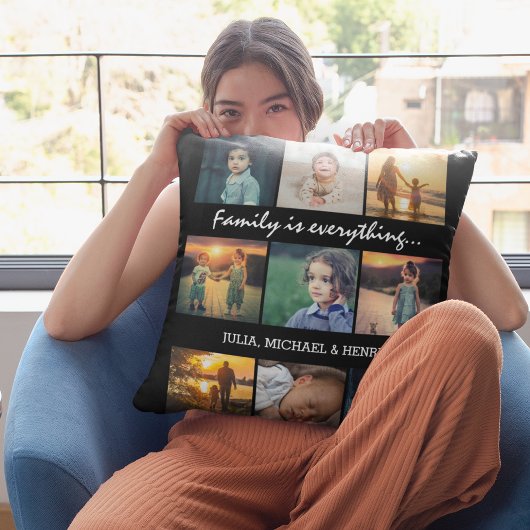 9フォトコラージュカスタム文字ファミリーは全て クッション