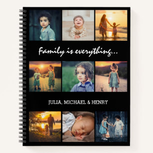 9フォトコラージュカスタム文字ファミリーは全て ノートブック